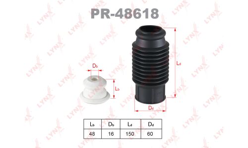 Защитный комплект амортизатора LYNXauto (пыльник + отбойник)