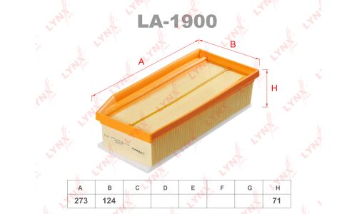 Фильтр воздушный LYNXauto, арт. LA-1900