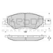 Колодки тормозные дисковые Akebono, комплект на ось (4 шт), арт. AN-742K Колодки тормозные дисковые Akebono, комплект на ось (4 шт), арт. AN-742K