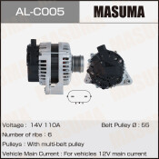 Генератор MASUMA, CHERY / SQRE4T15B (14V/110A)