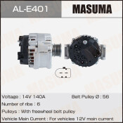 Генератор MASUMA, AUDI / CAWB, CCZA, BGB, BPG, BWE (14V/140A)
