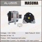 Генератор MASUMA, OPEL / A18XER, A16LET, A20DTR (14V/120A)