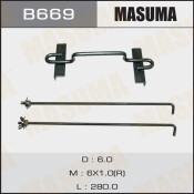 Крепление для аккумуляторов Masuma, типоразмер D, планка и стяжки, арт. B669
