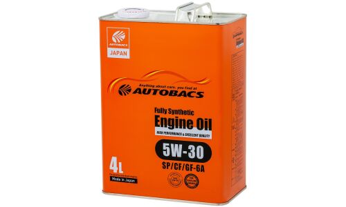 Масло моторное Autobacs Engine Oil 5w30, синтетическое, API SP/CF, ILSAC GF-6A, универсальное, 4л, арт. A01508401 (Япония)