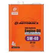 Масло моторное Autobacs Engine Oil 5w40, синтетическое, API SP/CF, универсальное, 4л, арт. A01508404 (Япония)