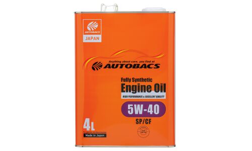 Масло моторное Autobacs Engine Oil 5w40, синтетическое, API SP/CF, универсальное, 4л, арт. A01508404 (Япония)