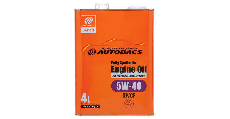 Масло моторное Autobacs Engine Oil 5w40, синтетическое, API SP/CF ...