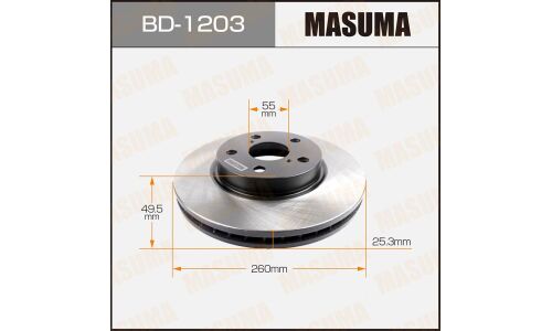 Тормозной диск Masuma передний, арт. BD-1203