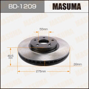 Тормозной диск Masuma, арт. BD-1209