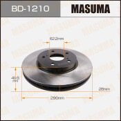 Тормозной диск Masuma, арт. BD-1210