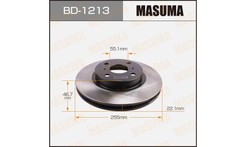 Тормозной диск Masuma, арт. BD-1213