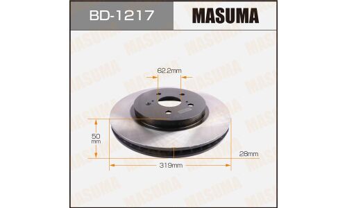 Тормозной диск Masuma, арт. BD-1217