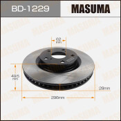 Тормозной диск Masuma, арт. BD-1229