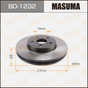 Тормозной диск Masuma, арт. BD-1232