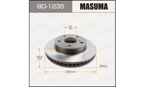 Тормозной диск Masuma передний, арт. BD-1235