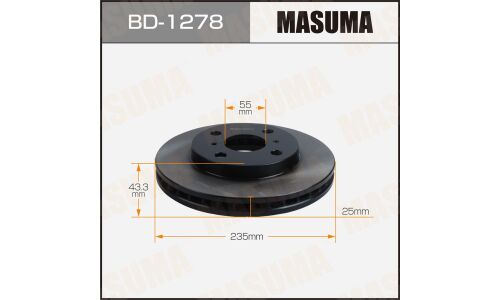 Диск тормозной MASUMA, front TOYOTA PROBOX / NCP50 [уп.2]