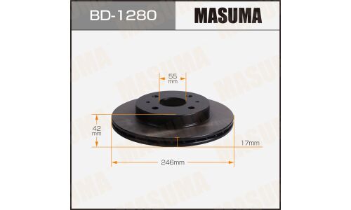 Диск тормозной MASUMA, front TOYOTA PASSO / M700A [уп.2]