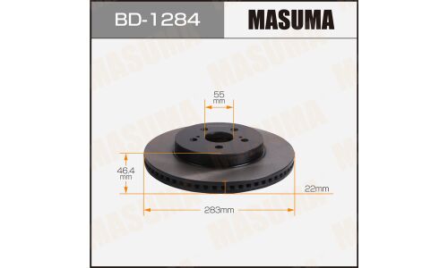 Диск тормозной MASUMA, front TOYOTA COROLLA / NRE210H [уп.2]