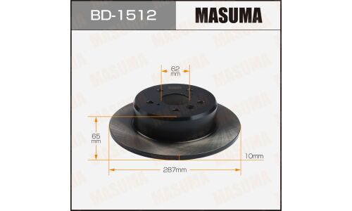 Диск тормозной Masuma, задний, правый/левый, для Toyota Camry / Harrier, 1 шт, арт. BD-1512