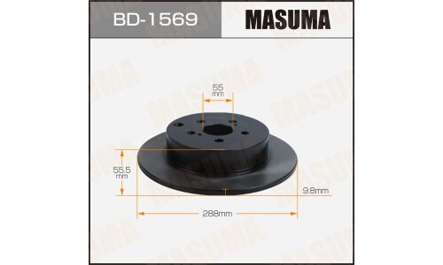 Диск тормозной MASUMA, rear TOYOTA WISH / ZGE20G [уп.2]