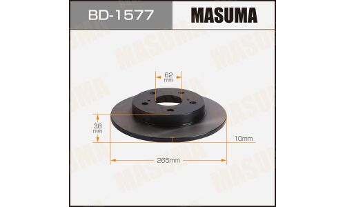 Диск тормозной MASUMA, rear TOYOTA YARIS CROSS / MXPB10 [уп.2]