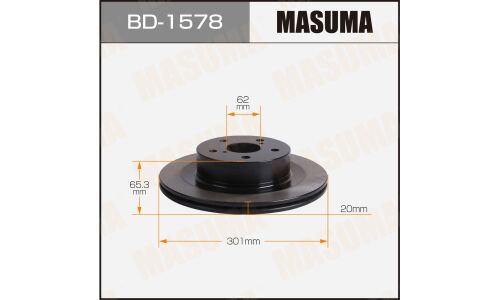 Диск тормозной MASUMA, rear TOYOTA ALPHARD / AGH30W [уп.2]