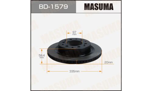 Диск тормозной MASUMA, rear TOYOTA LAND CRUISER / VJA300L
