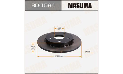 Диск тормозной MASUMA, rear TOYOTA COROLLA / ZRE210L [уп.2]