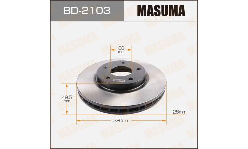 Тормозной диск Masuma, арт. BD-2103