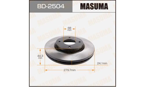 Тормозной диск Masuma передний, арт. BD-2504