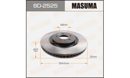 Тормозной диск Masuma передний, арт. BD-2525