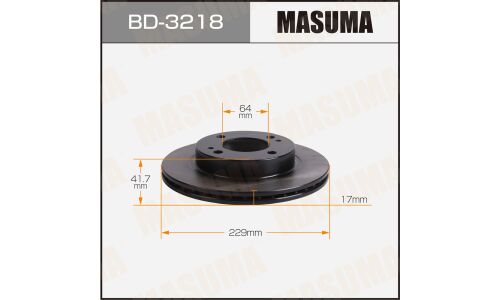 Диск тормозной MASUMA, front MITSUBISHI eK WAGON / B11 [уп.2]
