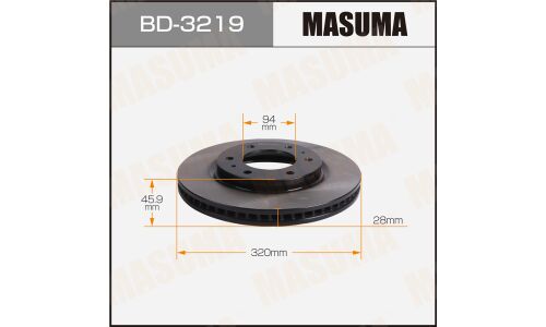 Диск тормозной MASUMA, front MITSUBISHI PAJERO SPORT / KS1W