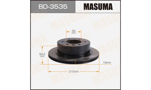 Диск тормозной MASUMA, rear MITSUBISHI PAJERO SPORT / KS1W