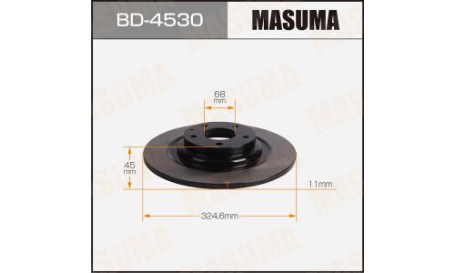 Диск тормозной MASUMA, rear MAZDA CX-8 / KG2P 20- [уп.2]