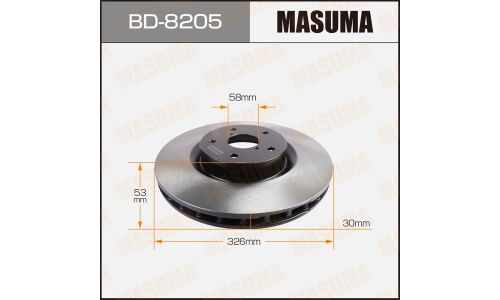 Тормозной диск Masuma передний, арт. BD-8205