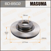 Тормозной диск Masuma передний, арт. BD-8502