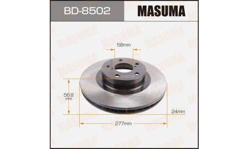 Тормозной диск Masuma передний, арт. BD-8502