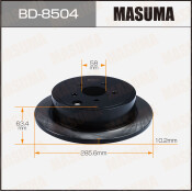 Диск тормозной Masuma, задний, правый/левый, для Subaru Legacy / Outback, 1 шт, арт. BD-8504