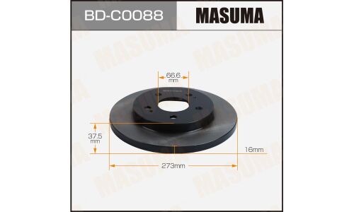 Диск тормозной MASUMA, front TOYOTA RUSH / J210E [уп.2]