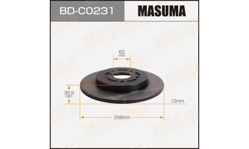 Диск тормозной MASUMA, rear CHANGAN CS75 / 1.8T 19- [уп.2]