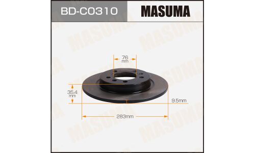 Диск тормозной MASUMA, rear CHANGAN CS55 / 1.5T 19- [уп.2]