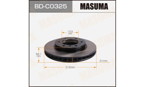 Диск тормозной MASUMA, front GREAT WALL.POER 21-