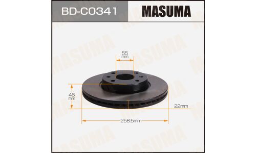 Диск тормозной MASUMA, front CHANGAN ALSVIN / 1.5 23- [уп.2]
