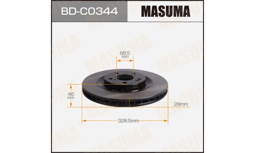 Диск тормозной MASUMA, front HAVAL DARGO / 2.0 22-
