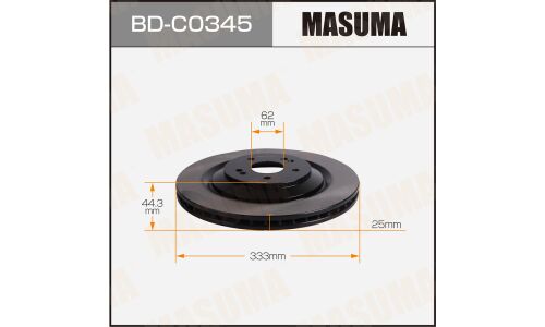 Диск тормозной MASUMA, front JETOUR DASHING / 1.6T [уп.2]
