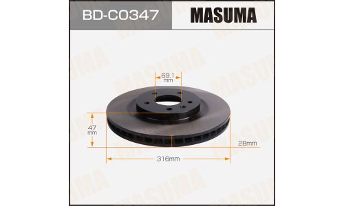 Диск тормозной MASUMA, front JAC J7 21-24