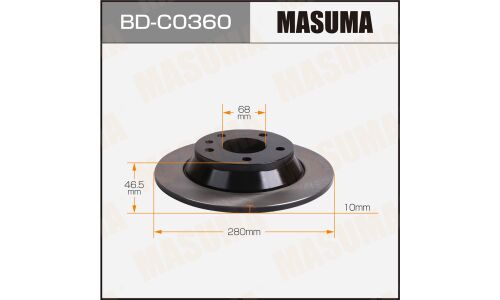 Диск тормозной MASUMA, rear FAW BESTUNE B70 23- [уп.2]