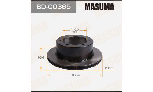 Диск тормозной MASUMA, rear JAC SUNRAY 22-