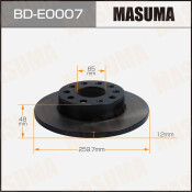 Диск тормозной MASUMA, rear VOLKSWAGEN GOLF 08-11 [уп.2]